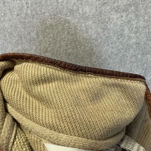 Orvis Men’s Size Medium Quarter Zip Pullover Sweater with Elbow Patch Tan Brown - Picture 7 of 7